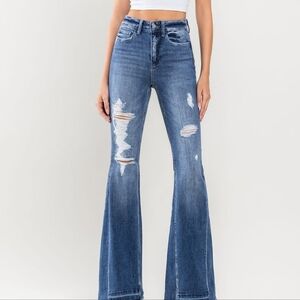 Flying Monkey Blue Flare Wide Leg Jeans